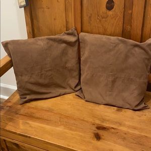 Set of 2 Ultra suede pillow shams